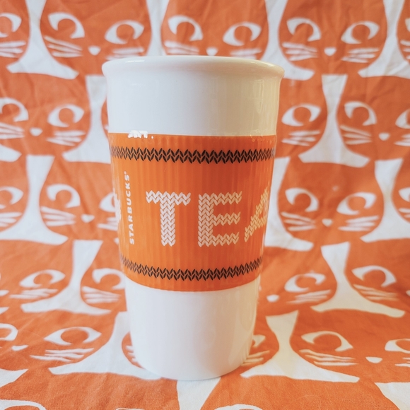 Starbucks Team Pumpkin Spice Latte travel ceramic mug. Perfect shape 2016 10oz - Picture 1 of 9